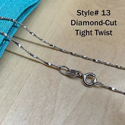 Real SILVER Unique Jewelry SOLID 925 Sterling Silver Chain Necklace Made Italy • $7.49