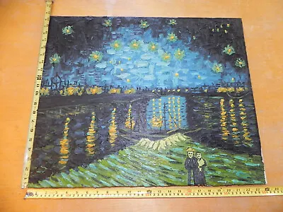 $150 • Buy OVERSTOCK ART Oil Painting Repro Vincent Van Gogh STARRY NIGHT OVER THE RHONE