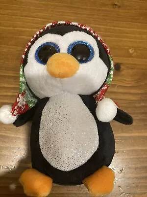 New Ty Beanie Boos Regular -  Penelope The Penguin Christmas 37239 • $25