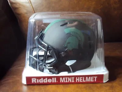 2023 Michigan State Spartans Black Hammered Riddell Mini Helmet NCAA • $21.95