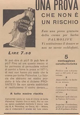 V0612 Shaving Cream Palmolive - Advertising D'Epoca - 1931 Vintage Advertising • $7.14