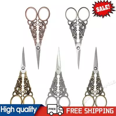 Stainless Steel Scissors Sewing Needlework Cutter Embroidery Handicraft Tools • £9.79