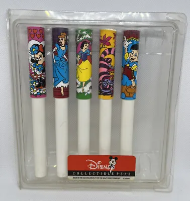 Disney Collectible 5 Pens Set Vintage Minnie Cinderella Snow Cheshire Pinocchio • $25
