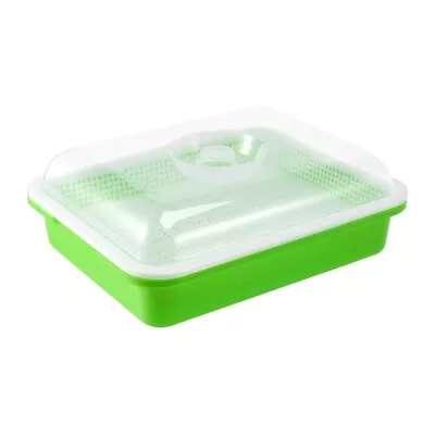 4X(Seed Sprouter Tray With Lid BPA  Bean Sprout Grower Sprouting Seeds Tray7115 • $50.88