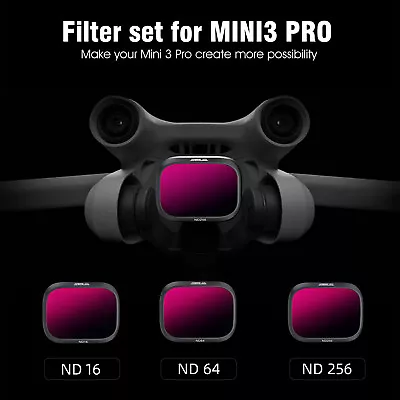 $23.99 • Buy Drone Camera Lens For DJI Mini 3 Pro Lens Filters, 3-Pack ND16 ND64 ND256
