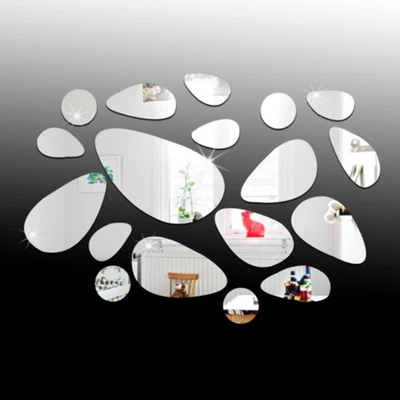 £10.08 • Buy Pebble Mirror Wall Paste Removable Acrylic Mirror Wall Paste For Home Decoration