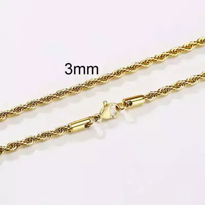 Men's Long Stainless Rope Necklace • $17.52