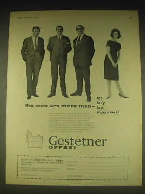 £16.67 • Buy 1962 Gestetner Offset Duplicators Ad - The Men Are Mere Men