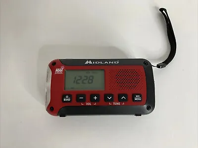 Midland Emergency Alert Weather Radio Hand Crank Solar USB ER50 Used - Tested • $30