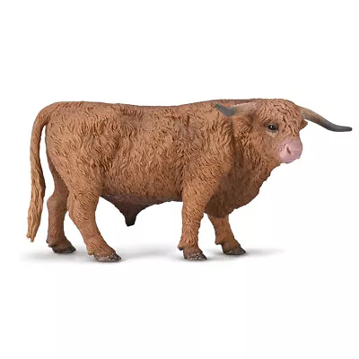 CollectA Highland Bull Realistic Hand Painted Cow Farm Animal Toys & Figures • £9.29