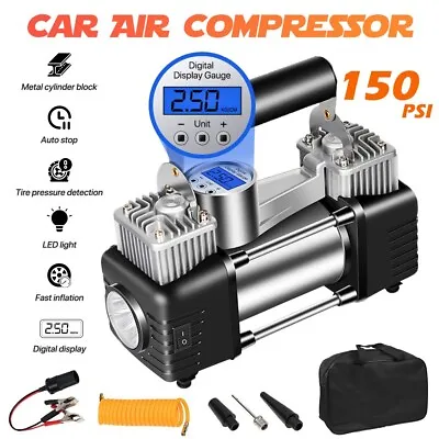 Heavy Duty 12V Portable 150PSI Car Tyre Auto Tire Inflator Pump Air Compressor • $30.99