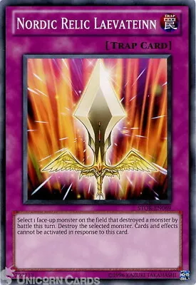 STOR-EN069 Nordic Relic Laevateinn Common UNL Edition Mint Yu-Gi-Oh! Card • £0.99