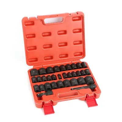 1/2  Drive 6 Point Master Impact Socket Set SAE And Metric Size W/ Extension Bar • $66.68