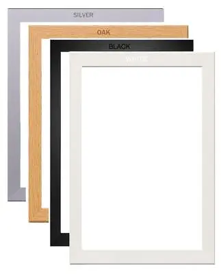 Modern Picture Frames Poster Photo Frames All Sizes Color Walnut Black Silver • £4.10