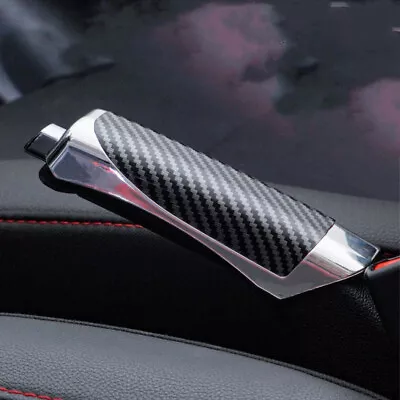 1x Universal Car Black Carbon Fiber Style Hand Brake Cover Protector Accessories • $8.90