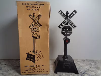 Vintage Marx #417 O Gauge Bell Ringing Crossing Signal Near Mint In Original Box • $29.99