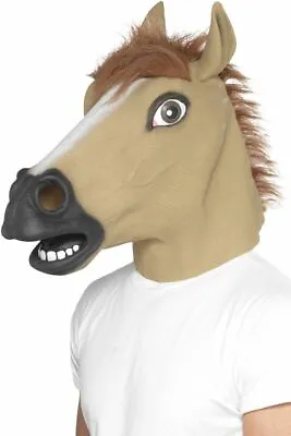 NEW Latex Horse Mask - Animal Funny Fancy Dress Accessories - Full Head • £20.99