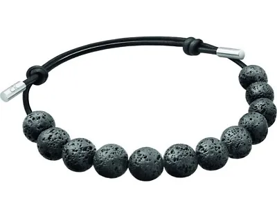 £29.99 • Buy Calvin Klein Black Leather Soulful Rock Bracelet Bnwt