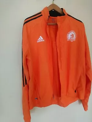 Vintage Adidas Boston Marathon 2007 Climaproof Running Jacket Bright Orange Sz L • $65