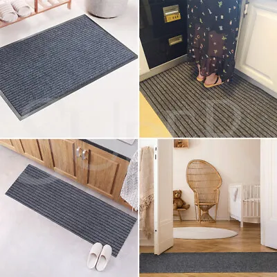 Non Slip Rubber Door Entrance Floor Mat Area Carpet Kitchen Hallway Runner Rug • $16.79