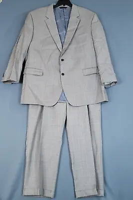 Jos A Bank Men's 2 Piece Suit Wool Sport Coat Blazer 48R Pants Size 43R Gray • $126.80