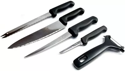 Starter Knife Set - Chef Knife Bread Knife Fillet Knife Paring Knife & Peeler • $19.99