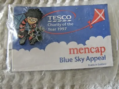 Tesco Mencap Charity Pin Badge In Original Packaging Dennis The Menace • £2.95