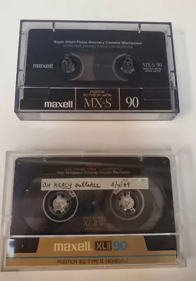 Maxell MX-S 90 Type IV Metal Cassette Tape & XLII 90 Type II High CrO2 • $14.94