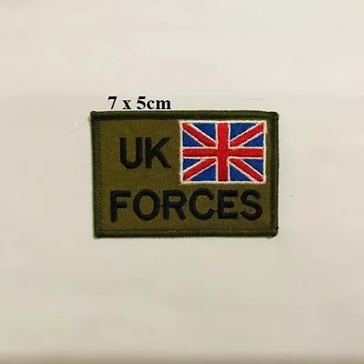 UK Force Union Jack Army Embroidered Badge Patch Iron Sew On Jacket. Jeans A-57 • £3