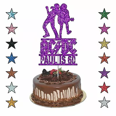 AC DC Cake Topper Electrician Cake Topper Personalised Birthday Cake Decoration  • £3.79