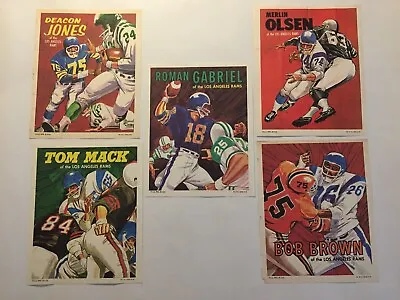 1970 Topps Football Posters--LA Rams Lot Of 5-Gabriel Jones Olsen Brown Mack • $42.75