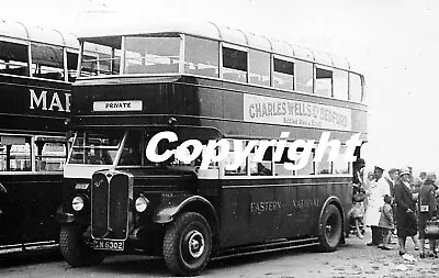 Eastern National 3024 TM6302 AEC Regent National Omnibus B&W Bus Photo • £1.15