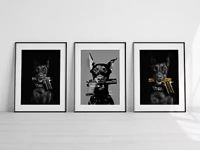 £3.99 • Buy Dog Fashion Print Poster Wall Art Home Decor Designer Bedroom Modern Quirky