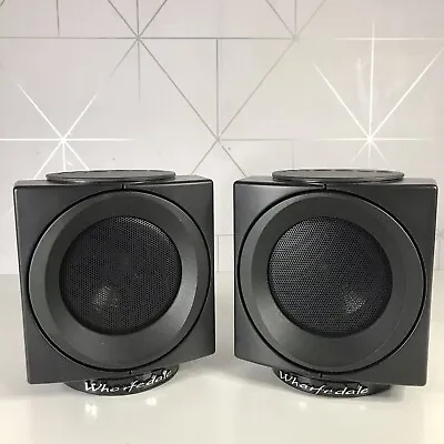 Wharfedake Modus Cube Speakers Pair Black Working For Hifi Or Home Theatre • £29.99