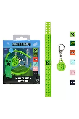 Minecraft Keyring And Wristband Set For Kids Creeper Key Chain Gaming Gifts • $17.99