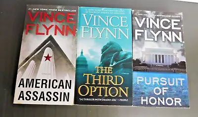 3 Vince Flynn Paperbacks: American Assassin The Third Option Pursuit Of Honor • $12.95