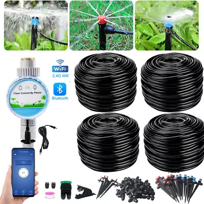 25-75m Auto Drip Irrigation System Kit App Timer Micro Sprinkler Garden Watering • £19.99