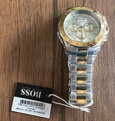 £89.99 • Buy Brand New Hugo Boss Hb1512960 Luxury Two Tone Gold And Silver Mens Watch