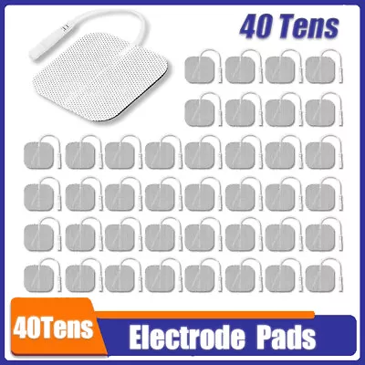 40 TENS Electrode Pads EMS Replacement Unit 7000 3000 2x2 Muscle Stimulator BULK • $10.62