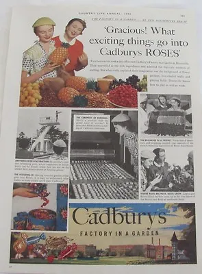 Vintage 1954 Cadbury Roses Original Advertisement Vintage Print Ad • $19.95