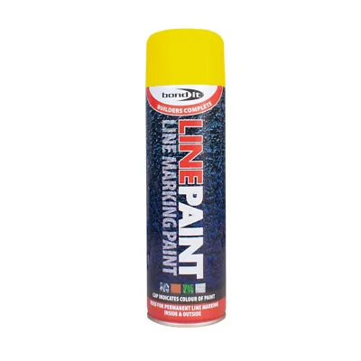 Bond It Line-it Linemarker Paint 500ml (yellow) Lead-free High Performance • £6