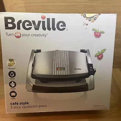 £34.99 • Buy Breville Sandwich/panini Press And Toastie Maker, Stainless Steel [VST025] New