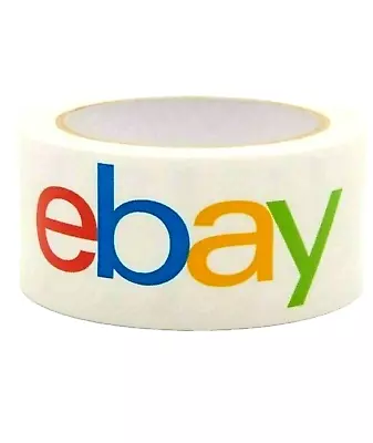 EBAY LOGO BRANDED SHIPPING PACKING/PACKAGING TAPE-1 ROLL 75 YARD X 2 / 2.2 MIL  • $3