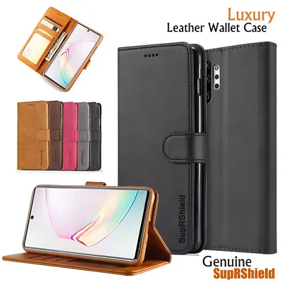 $10.99 • Buy For Samsung Galaxy Note 10 20 Plus 8 9 S6 S7 Edge Wallet Case Leather Flip Cover