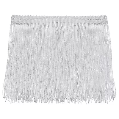 10 Yards 6 Inch Chainette Fringe Trim Tassel Sewing Trim For Clothes Silver • £16.70