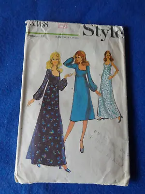 Vintage Style Sewing Patt - Lady's Dress 2 Lengths 1971 14 • £4.50