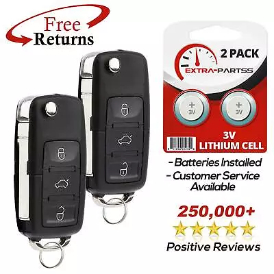 2 Remote Key Fob For 1998 1999 2000 2001 VW Beetle Golf Jetta Passat • $22.45