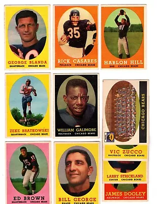 1958 Topps CHICAGO BEARS Team Set VG EX--G.Blanda B.George!! • $54.99