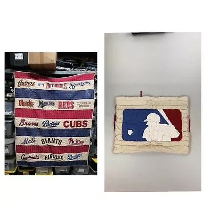 Pottery Barn Kids Twin Size MLB Quilt Blanket National League + Pillowcase • $89.99