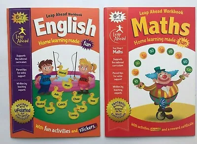 £5.99 • Buy LeapAhead Learning Maths & English Workbook Pack Children Age 6-7 KS1 Year 2